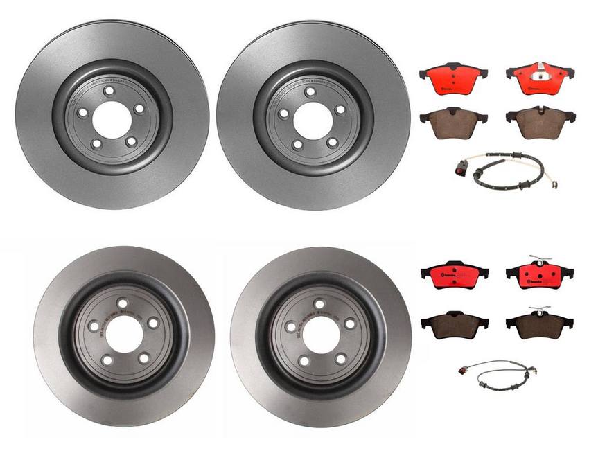 Jaguar Volvo Brakes Kit - Pads & Rotors Front and Rear (355mm/326mm) (Ceramic) 31341331 - Brembo 3991011KIT